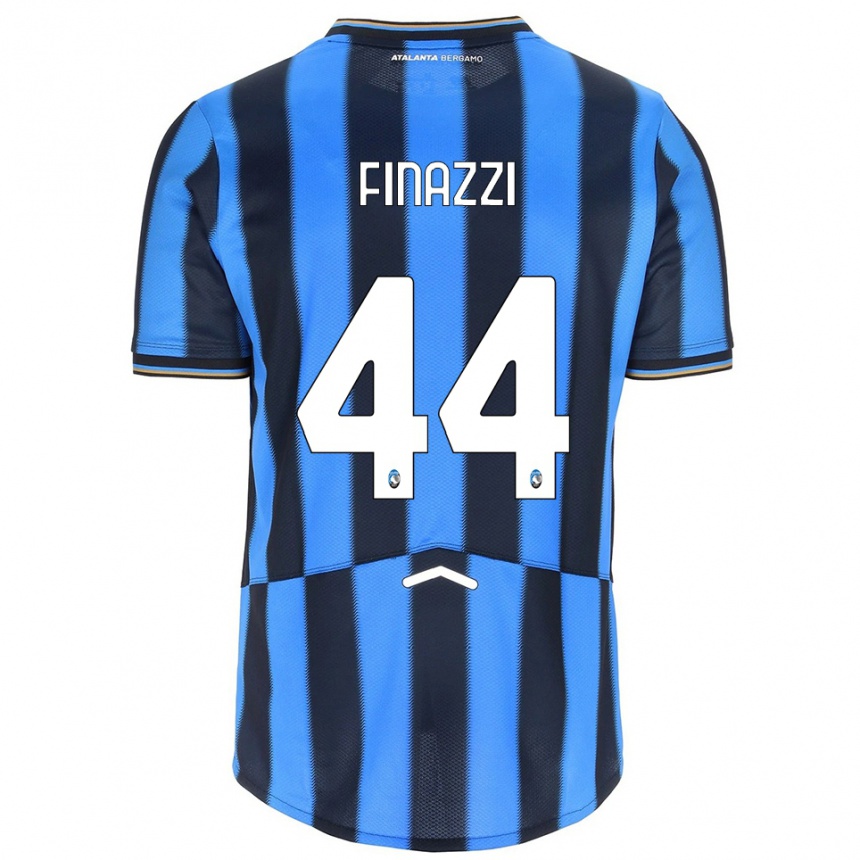 ילדים כדורגל Riccardo Finazzi #44 תכלת שחור ג'רזי ביתית 2025/26