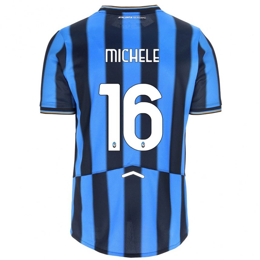ילדים כדורגל Michele Rinaldi #16 תכלת שחור ג'רזי ביתית 2025/26