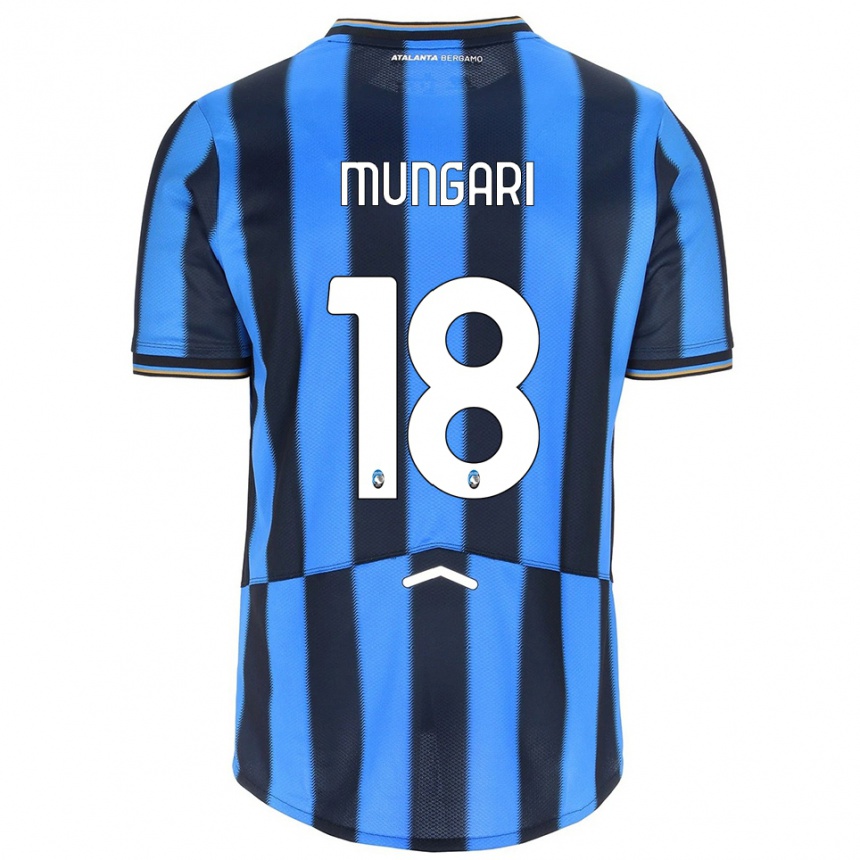 ילדים כדורגל Giuseppe Mungari #18 תכלת שחור ג'רזי ביתית 2025/26