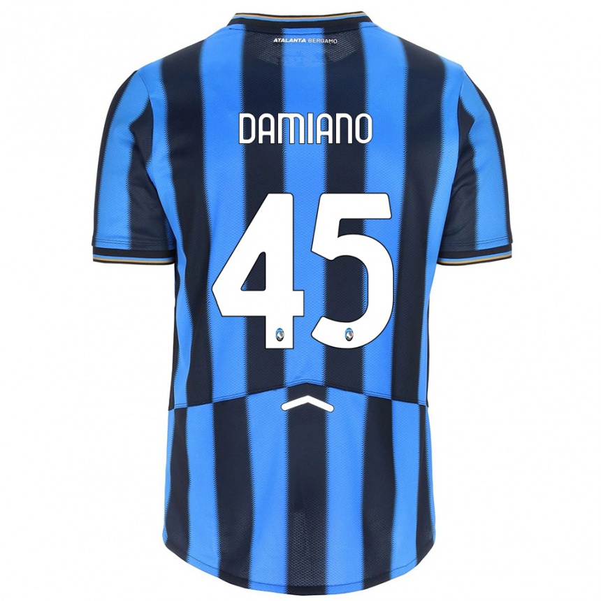 ילדים כדורגל Vincenzo Damiano #45 תכלת שחור ג'רזי ביתית 2025/26
