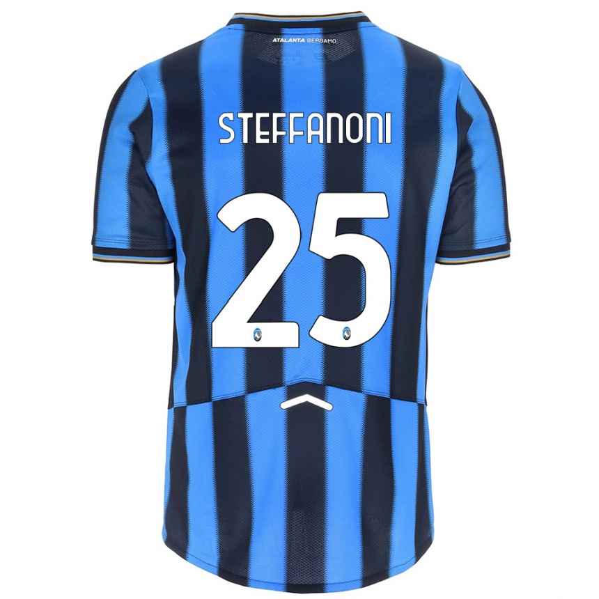 ילדים כדורגל Federico Steffanoni #25 תכלת שחור ג'רזי ביתית 2025/26