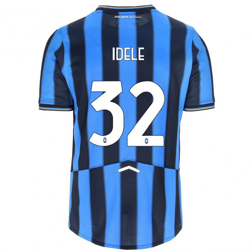 ילדים כדורגל Javison Idele #32 תכלת שחור ג'רזי ביתית 2025/26