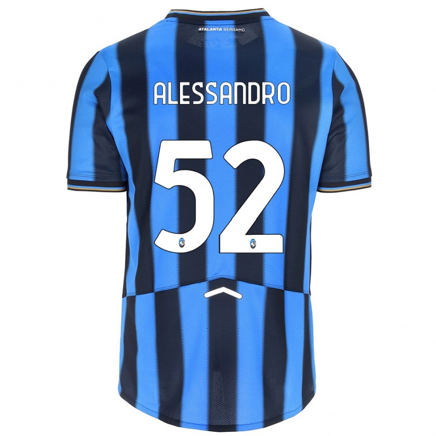 ילדים כדורגל Alessandro Rinaldi #52 תכלת שחור ג'רזי ביתית 2025/26
