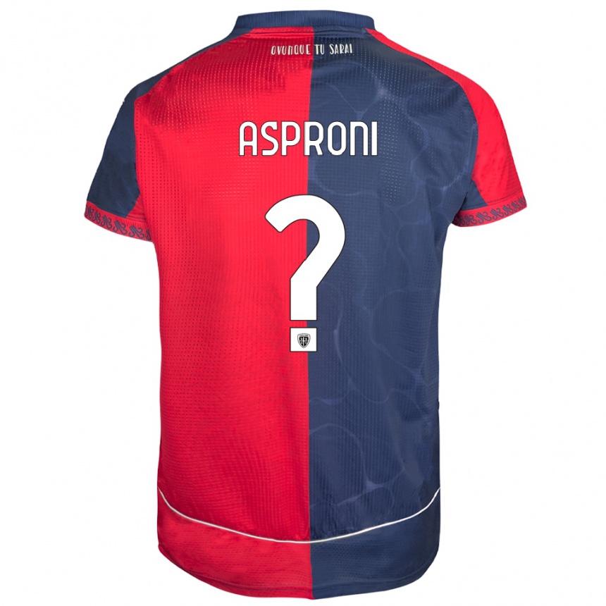 ילדים כדורגל Luca Asproni #0 אדום נייבי ג'רזי ביתית 2025/26