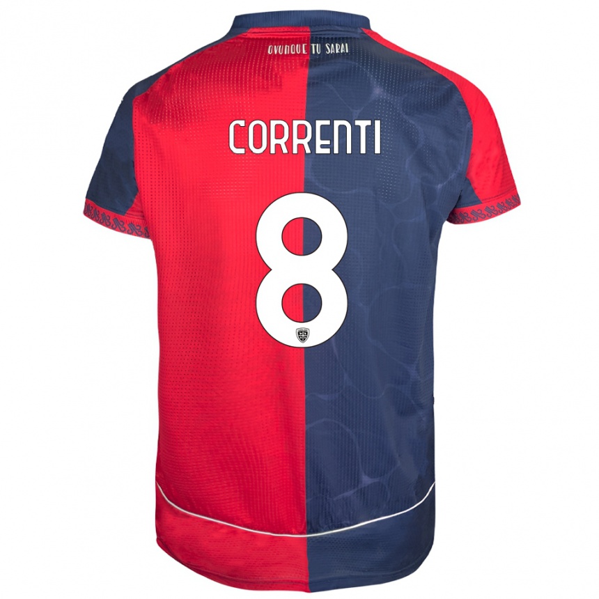 ילדים כדורגל Gabriele Correnti #8 אדום נייבי ג'רזי ביתית 2025/26
