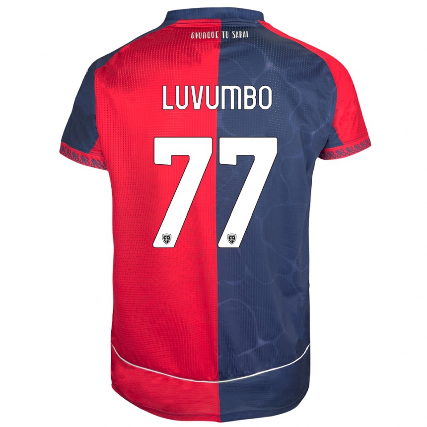 ילדים כדורגל פאולו עזי #77 אדום נייבי ג'רזי ביתית 2025/26