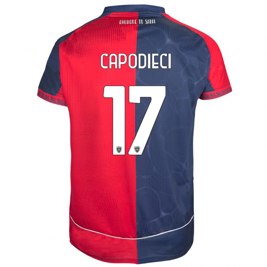 ילדים כדורגל Loris Capodieci #17 אדום נייבי ג'רזי ביתית 2025/26