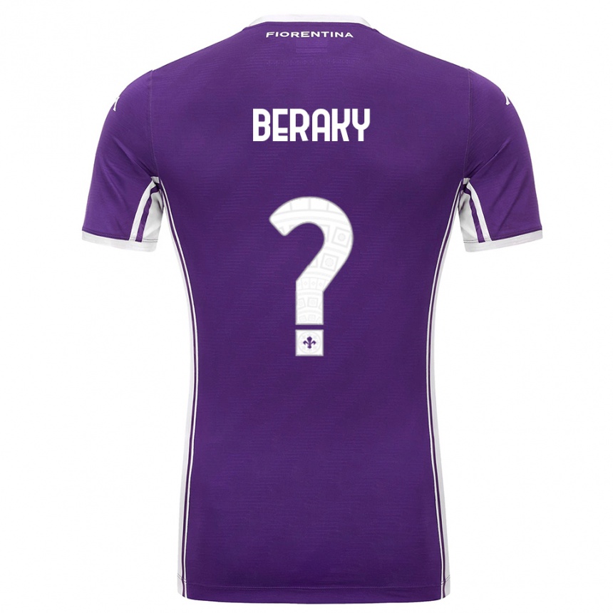 ילדים כדורגל Mussie Beraky #0 סגול לבן ג'רזי ביתית 2025/26