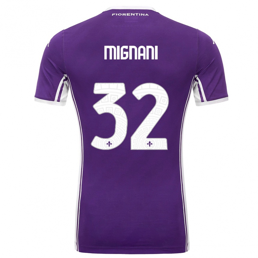 ילדים כדורגל קרלו מיגנאני #32 סגול לבן ג'רזי ביתית 2025/26