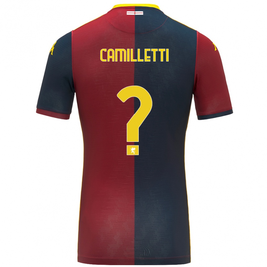 ילדים כדורגל ג׳ובאני קמילטי #0 אדום כחול מלכותי ג'רזי ביתית 2025/26