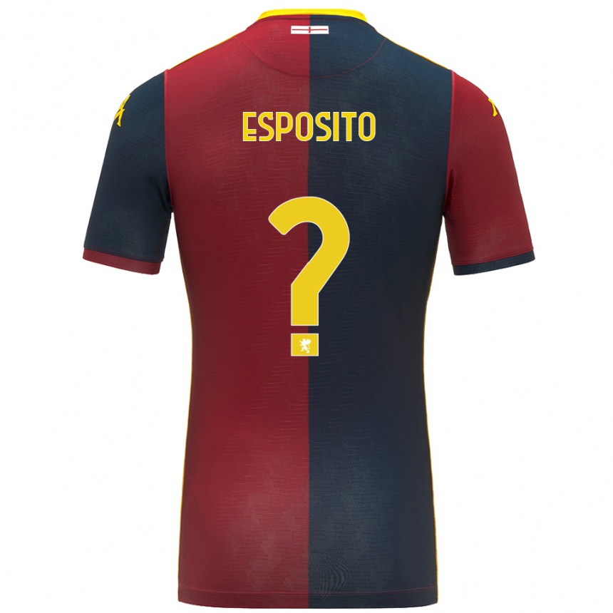 ילדים כדורגל Alessandro Esposito #0 אדום כחול מלכותי ג'רזי ביתית 2025/26