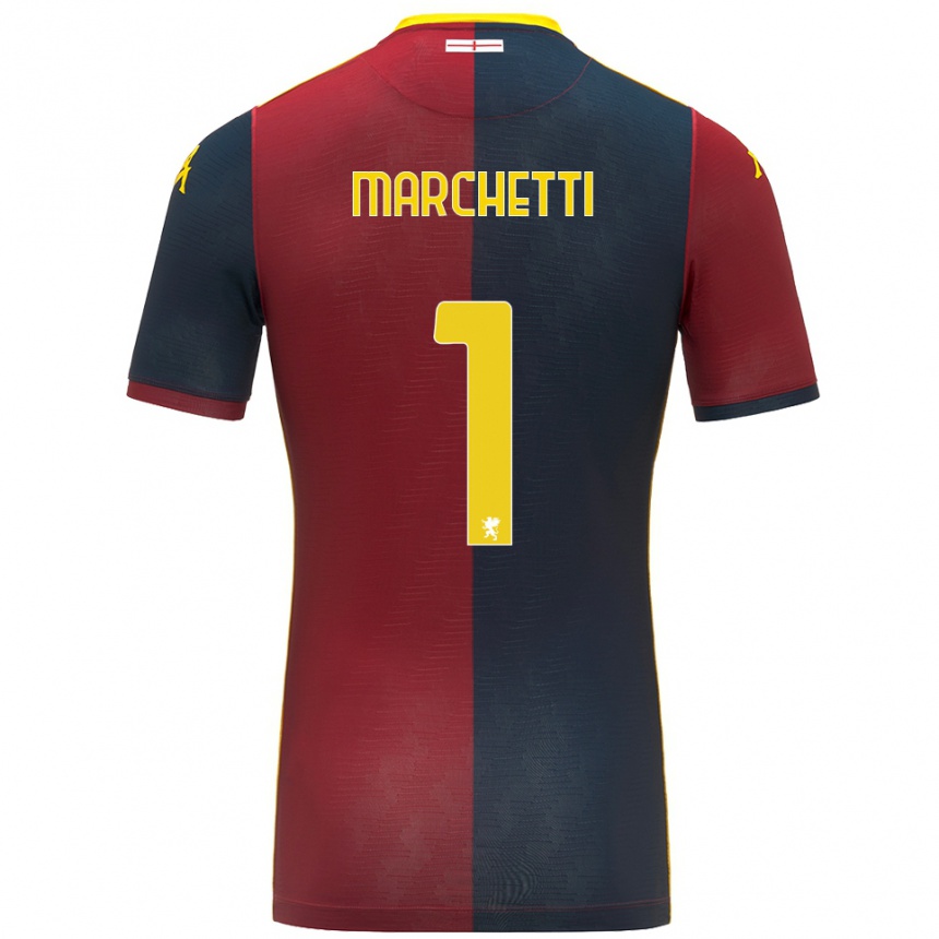 ילדים כדורגל Lisa Marchetti #1 אדום כחול מלכותי ג'רזי ביתית 2025/26