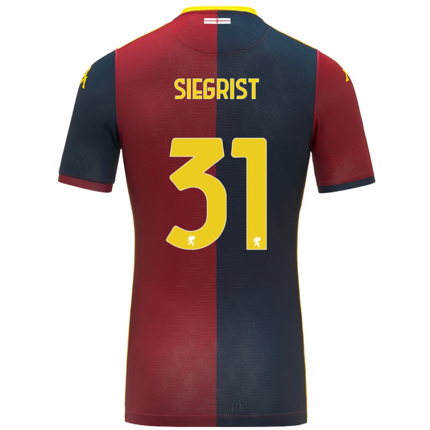 ילדים כדורגל בנג'מין סיגריסט #31 אדום כחול מלכותי ג'רזי ביתית 2025/26