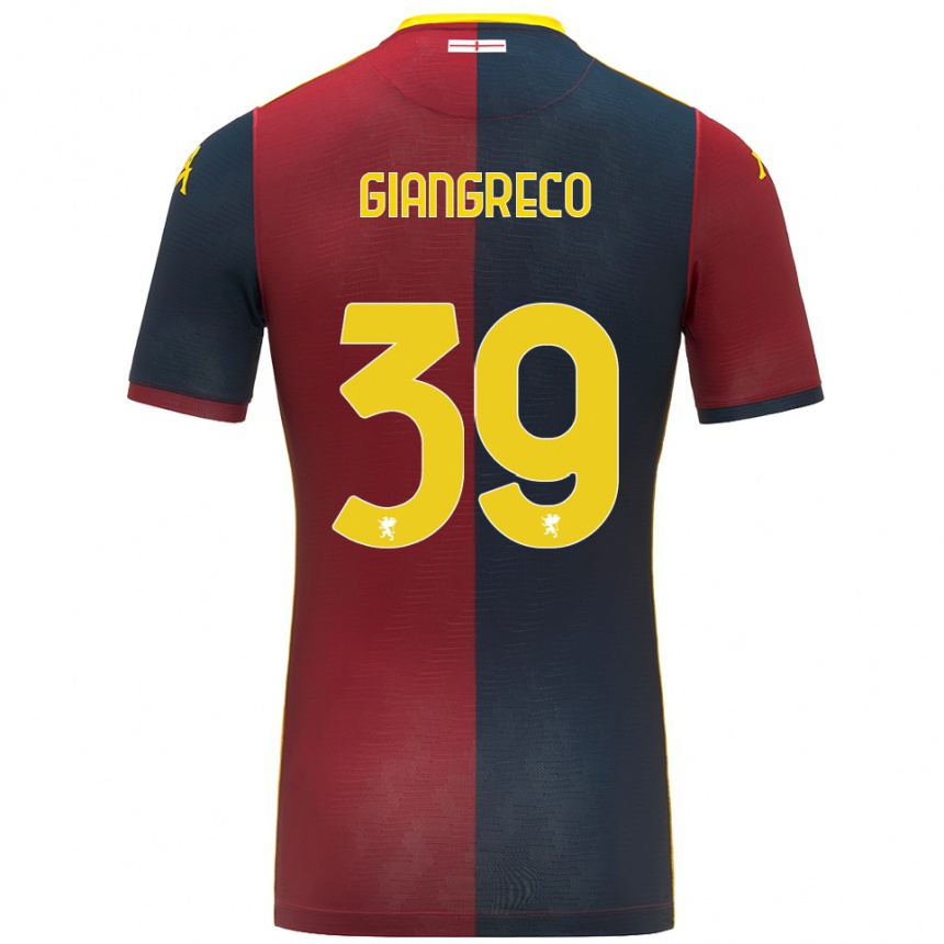 ילדים כדורגל Nicolò Giangreco #39 אדום כחול מלכותי ג'רזי ביתית 2025/26