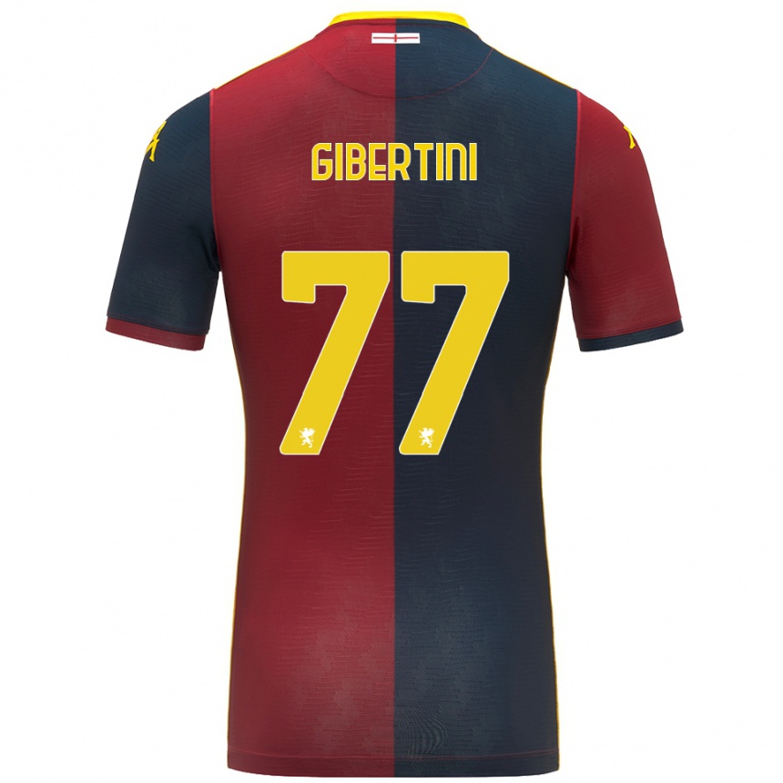 ילדים כדורגל Matteo Gibertini #77 אדום כחול מלכותי ג'רזי ביתית 2025/26