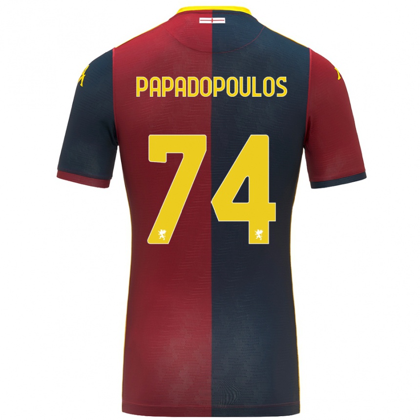 ילדים כדורגל Christos Papadopoulos #74 אדום כחול מלכותי ג'רזי ביתית 2025/26