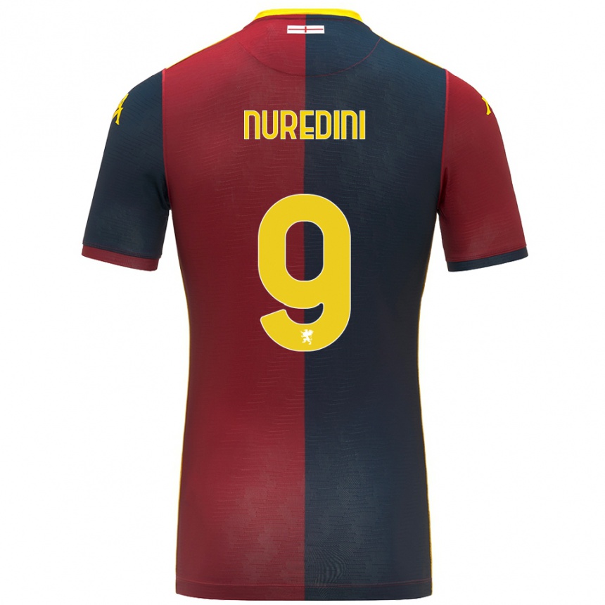 ילדים כדורגל Joi Nuredini #9 אדום כחול מלכותי ג'רזי ביתית 2025/26