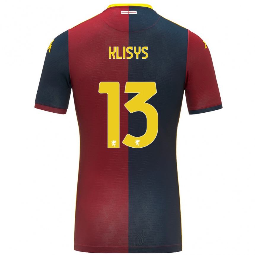 ילדים כדורגל Lukas Klisys #13 אדום כחול מלכותי ג'רזי ביתית 2025/26