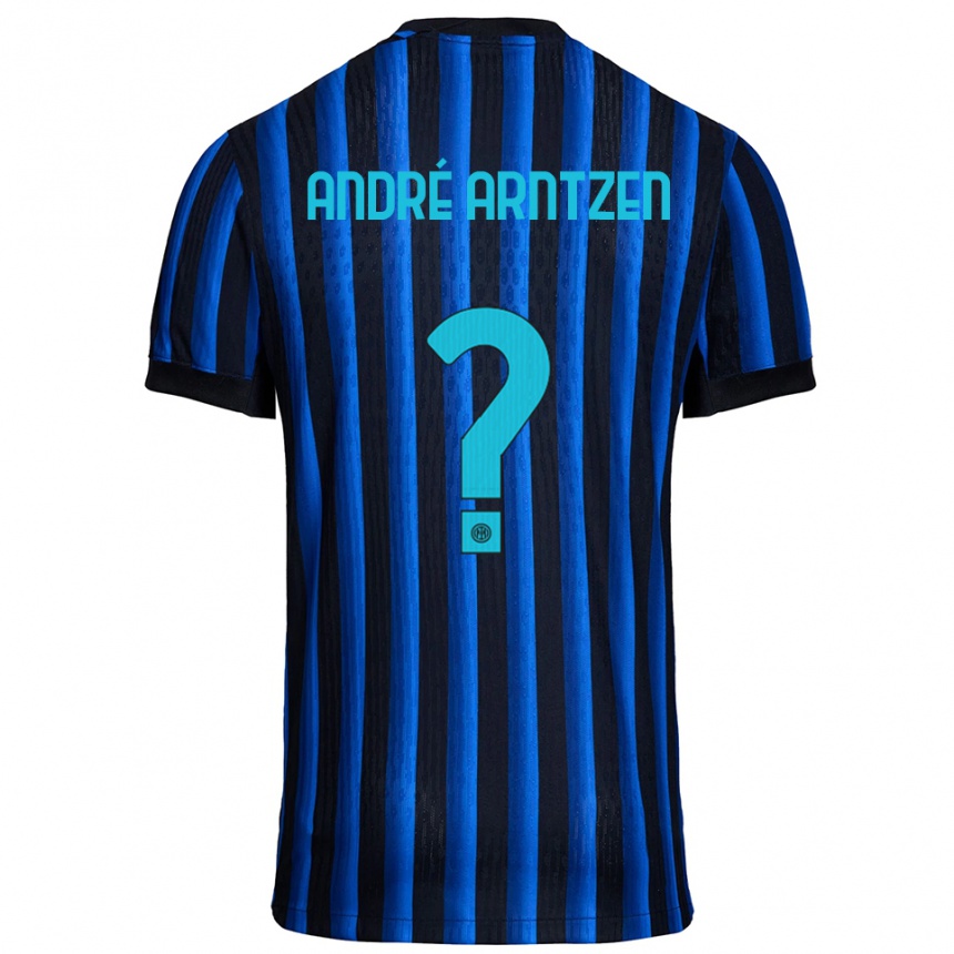 ילדים כדורגל Matheo André Arntzen #0 שחור כחול ג'רזי ביתית 2025/26