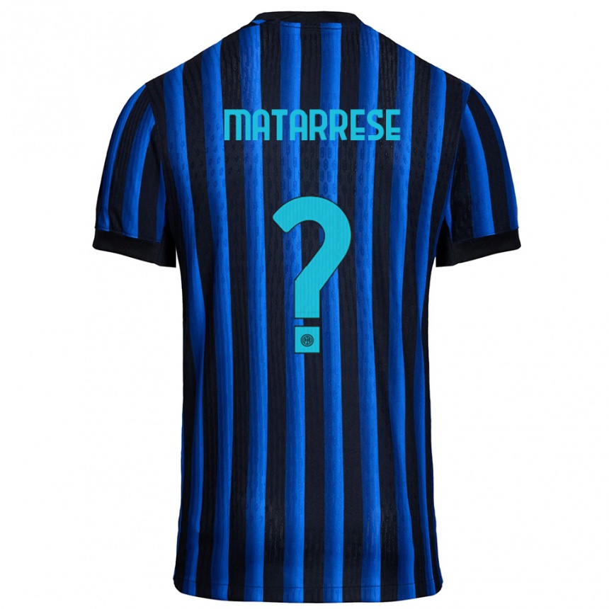ילדים כדורגל Thomas Matarrese #0 שחור כחול ג'רזי ביתית 2025/26