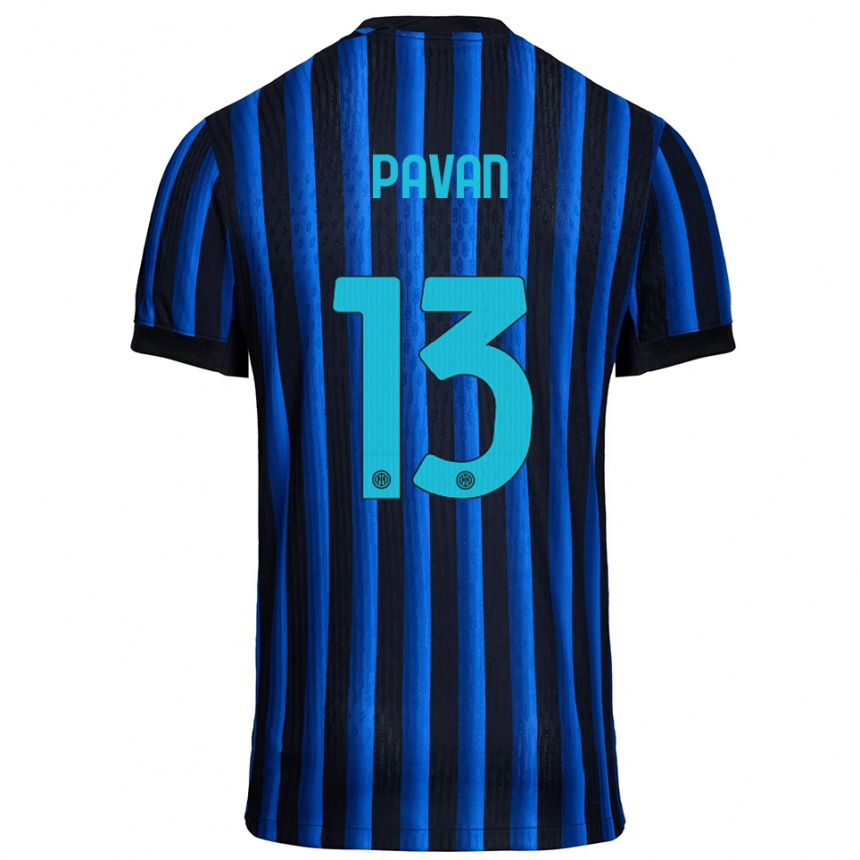 ילדים כדורגל Federico Pavan #13 שחור כחול ג'רזי ביתית 2025/26