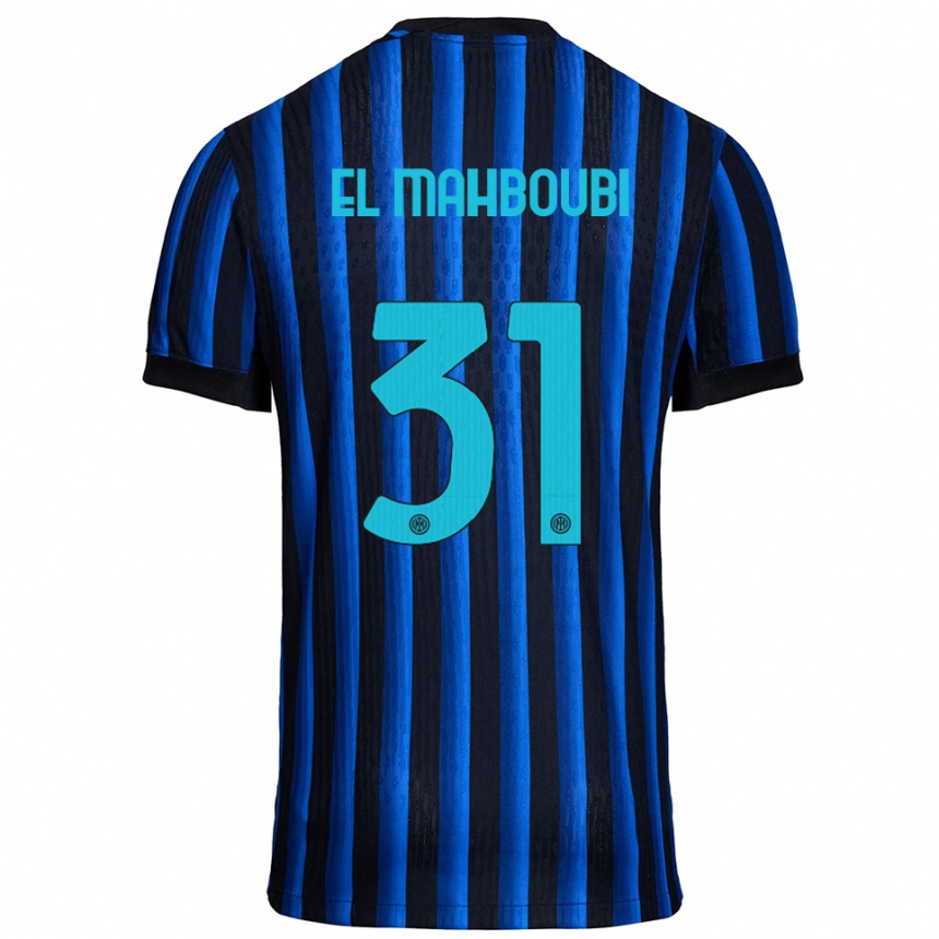 ילדים כדורגל Anas El Mahboubi #31 שחור כחול ג'רזי ביתית 2025/26