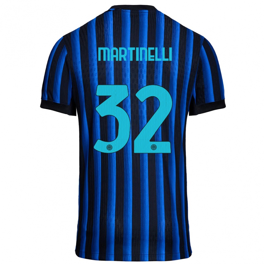 ילדים כדורגל Matilde Martinelli #32 שחור כחול ג'רזי ביתית 2025/26