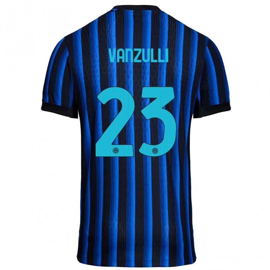 ילדים כדורגל Marco Vanzulli #23 שחור כחול ג'רזי ביתית 2025/26