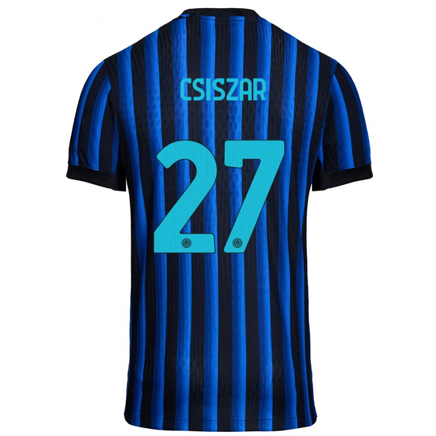 ילדים כדורגל הנרייטה קיסר #27 שחור כחול ג'רזי ביתית 2025/26