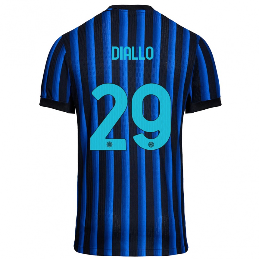 ילדים כדורגל עומאר דיאלו #29 שחור כחול ג'רזי ביתית 2025/26