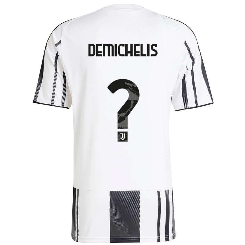 ילדים כדורגל Emanuele Demichelis #0 לבן שחור ג'רזי ביתית 2025/26