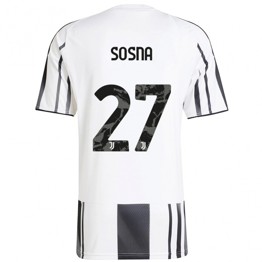 ילדים כדורגל Adam Sosna #27 לבן שחור ג'רזי ביתית 2025/26