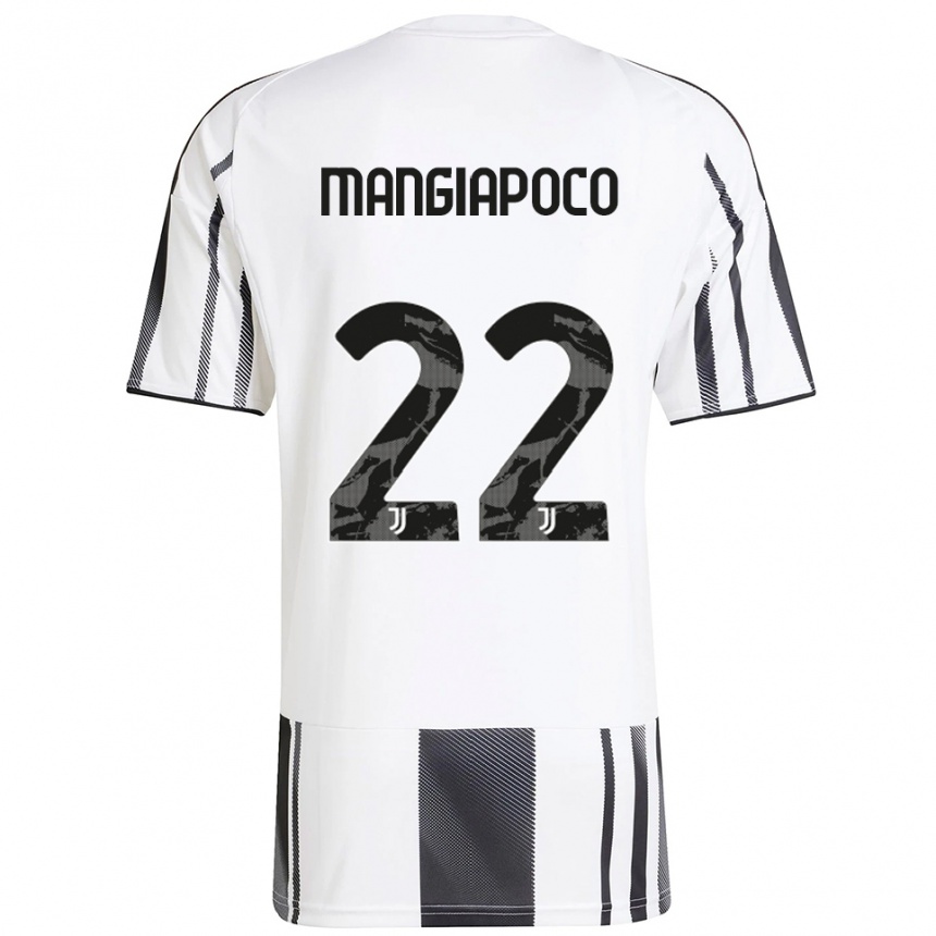 ילדים כדורגל Stefano Mangiapoco #22 לבן שחור ג'רזי ביתית 2025/26
