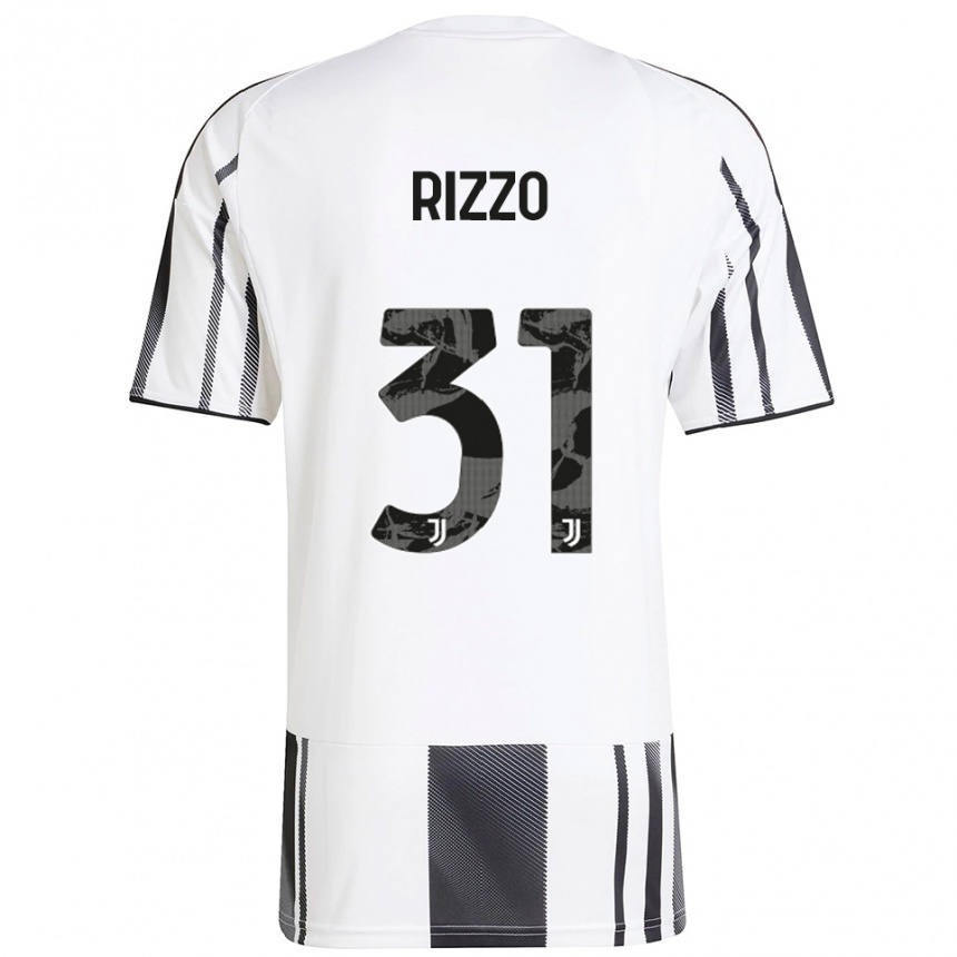 ילדים כדורגל Niccolò Rizzo #31 לבן שחור ג'רזי ביתית 2025/26