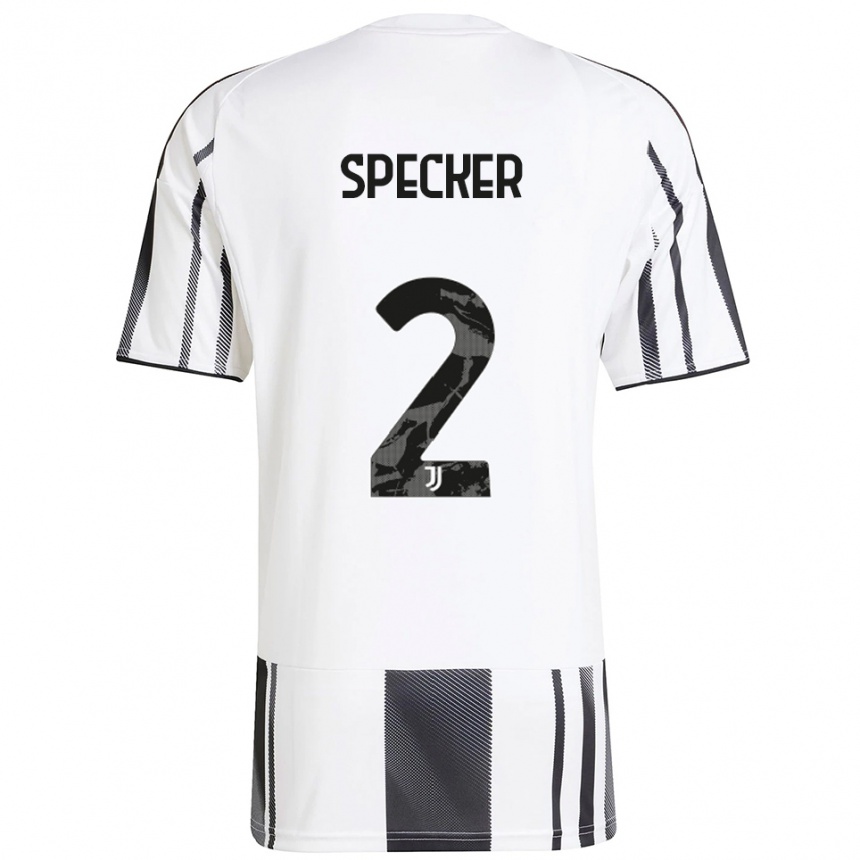 ילדים כדורגל Stefano Specker #2 לבן שחור ג'רזי ביתית 2025/26