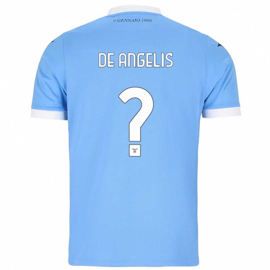 ילדים כדורגל Cristian De Angelis #0 תכלת לבן ג'רזי ביתית 2025/26