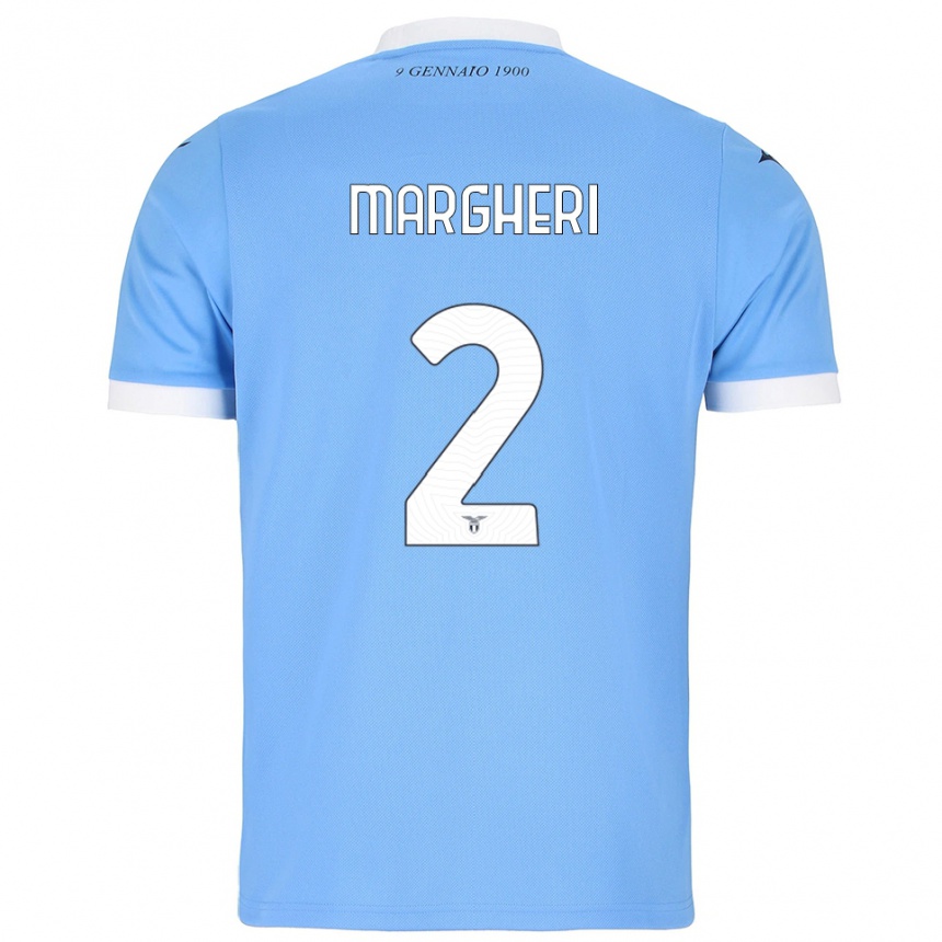 ילדים כדורגל Emanuele Margheri #2 תכלת לבן ג'רזי ביתית 2025/26