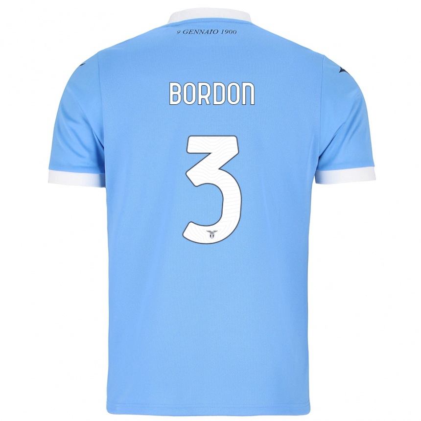 ילדים כדורגל Ricardo Bordon #3 תכלת לבן ג'רזי ביתית 2025/26