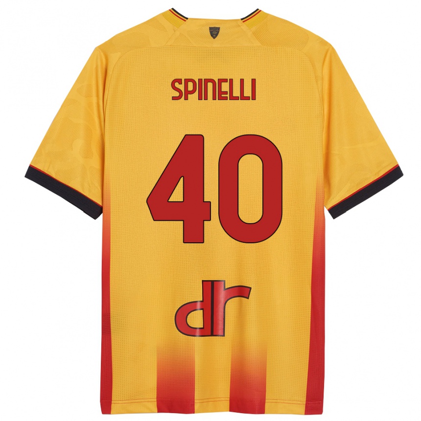 ילדים כדורגל Nicolò Spinelli #40 צהוב כתום ג'רזי ביתית 2025/26