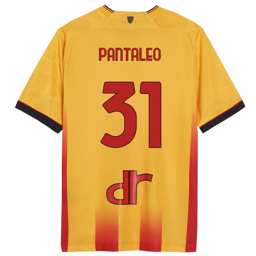 ילדים כדורגל Dario Pantaleo #31 צהוב כתום ג'רזי ביתית 2025/26