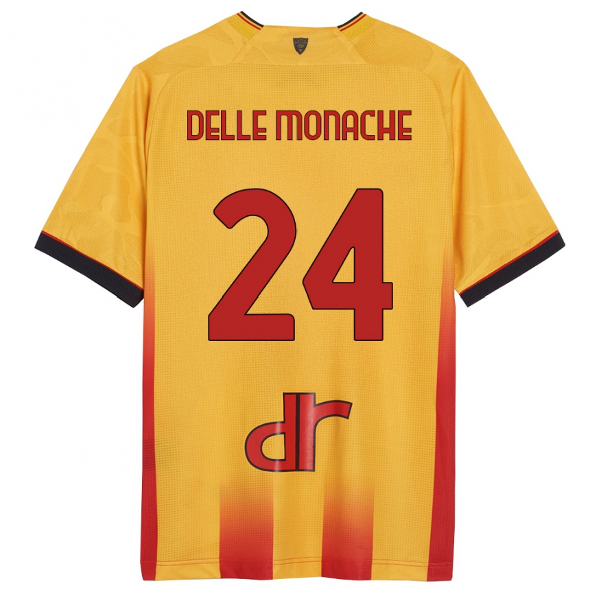 ילדים כדורגל Marco Delle Monache #24 צהוב כתום ג'רזי ביתית 2025/26