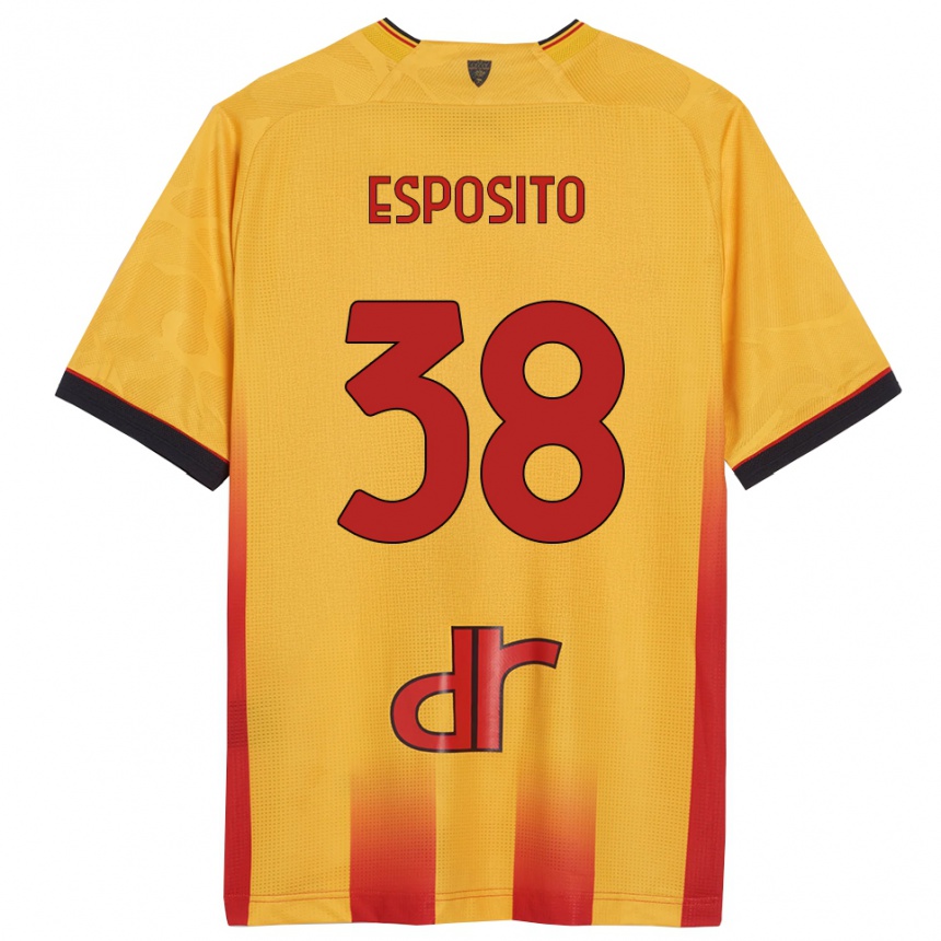 ילדים כדורגל Pasquale Esposito #38 צהוב כתום ג'רזי ביתית 2025/26