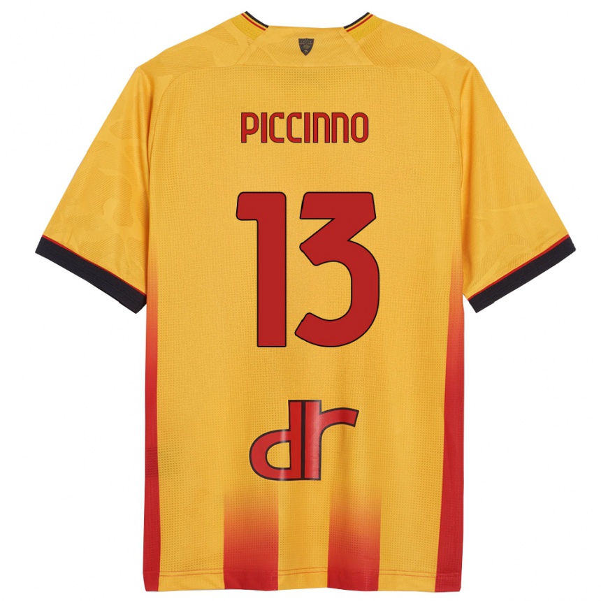 ילדים כדורגל Daniele Piccinno #13 צהוב כתום ג'רזי ביתית 2025/26