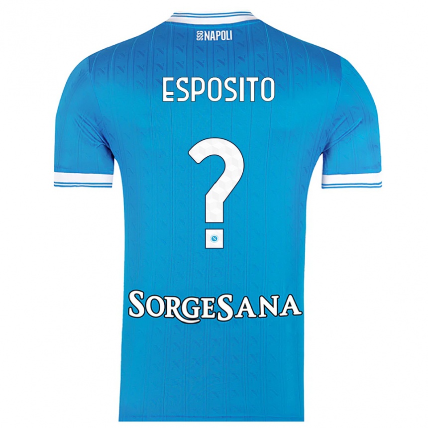 ילדים כדורגל Mattia Esposito #0 תכלת לבן ג'רזי ביתית 2025/26