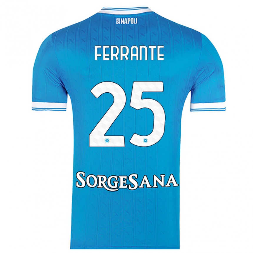 ילדים כדורגל Mathias Ferrante #25 תכלת לבן ג'רזי ביתית 2025/26