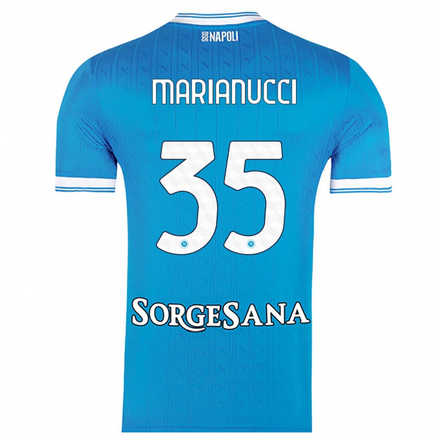 ילדים כדורגל Luca Marianucci #35 תכלת לבן ג'רזי ביתית 2025/26