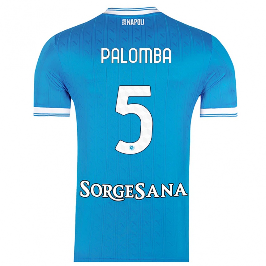 ילדים כדורגל Fabio Palomba #5 תכלת לבן ג'רזי ביתית 2025/26