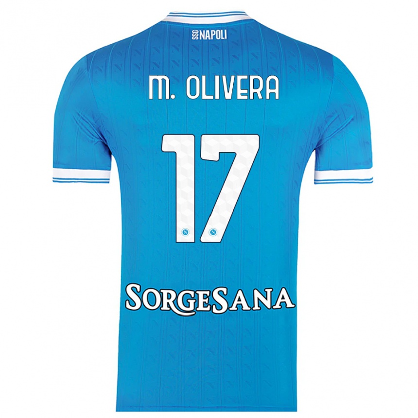 ילדים כדורגל מתיאס אוליברה #17 תכלת לבן ג'רזי ביתית 2025/26