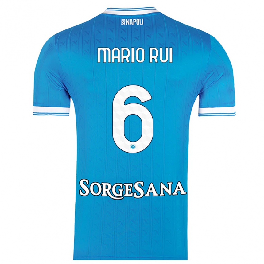 ילדים כדורגל מריו רוי #6 תכלת לבן ג'רזי ביתית 2025/26