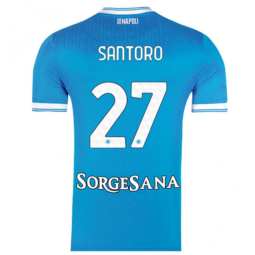 ילדים כדורגל Erika Santoro #27 תכלת לבן ג'רזי ביתית 2025/26